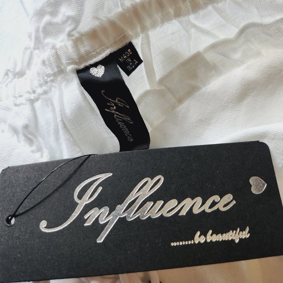 White Puff Sleeve Lace Up Milkmaid Puff Sleeve Sweetheart Skater Dress Cotton - Picture 14 of 15